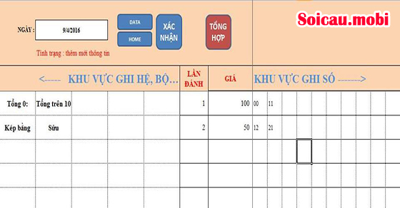 Cách lập bảng excel trên máy tính dự đoán kết quả SXHN tối nay